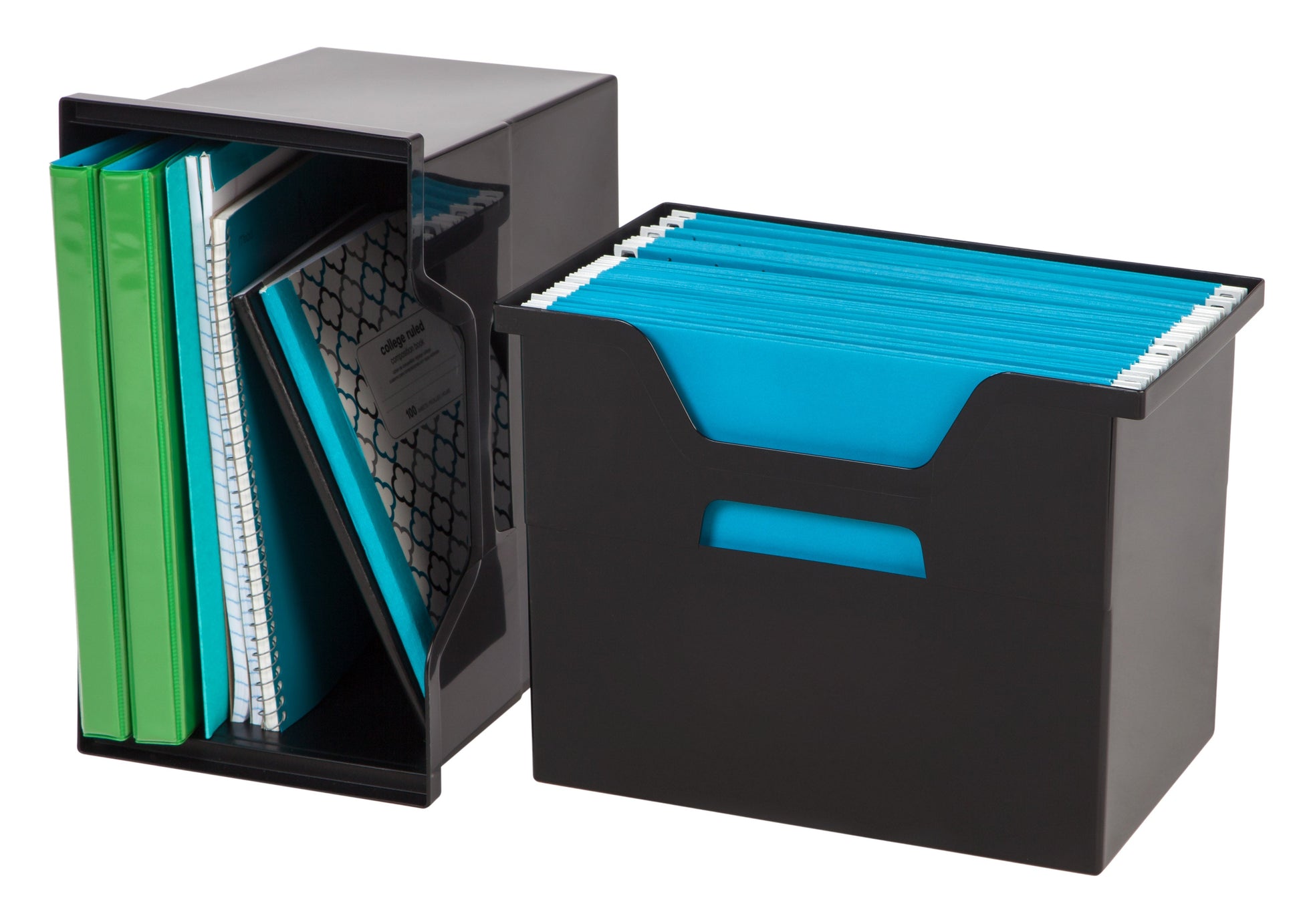 2021 edition IRIS USA, OTFB-L Open Storage Basket, File Organizer, Large, Matte Black, 4 Pack - IRIS USA, Inc.