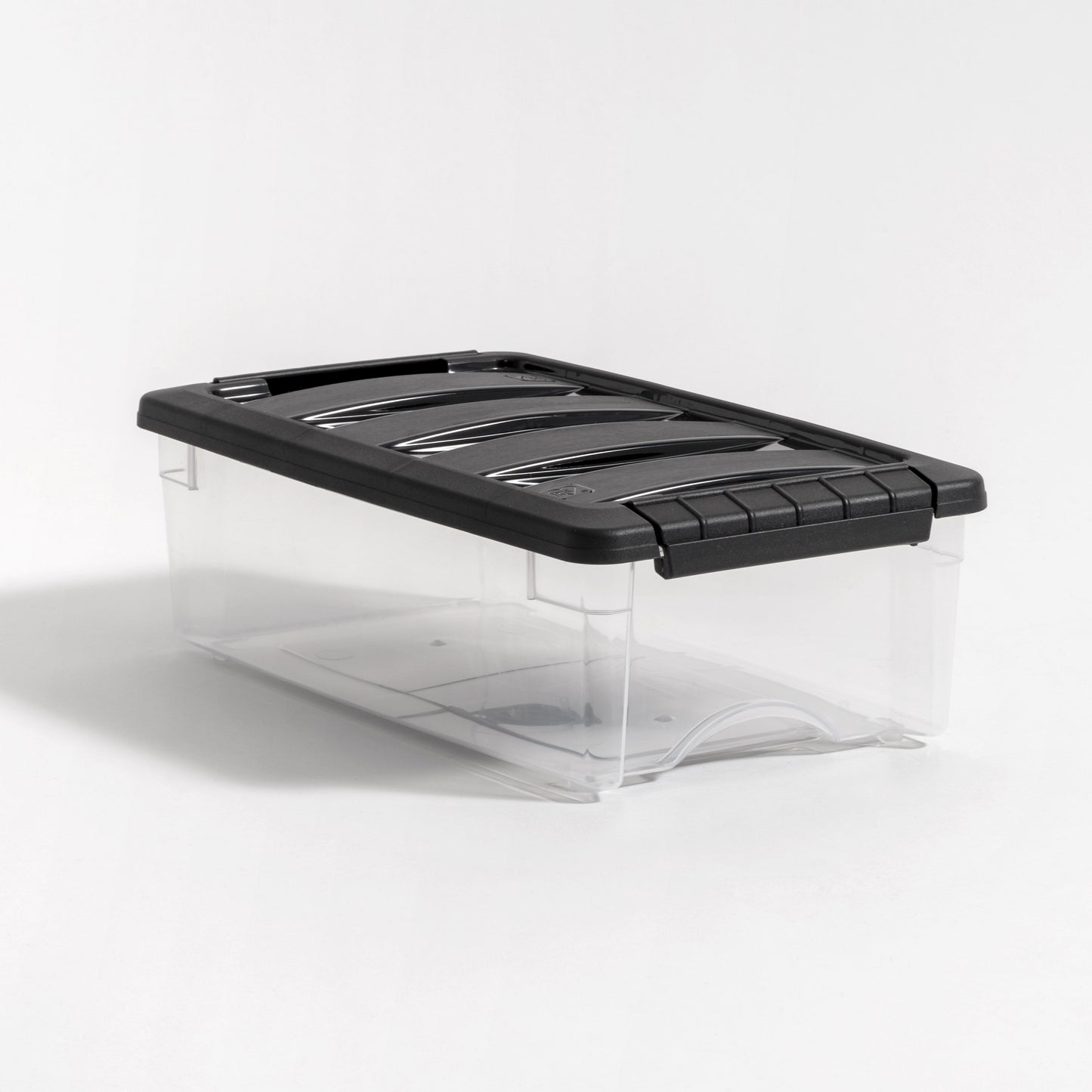 Plastic Storage Bins, Stackable Storage Container with Secure Latching Buckles and Black Lid, 5 Qt. - IRIS USA, Inc.