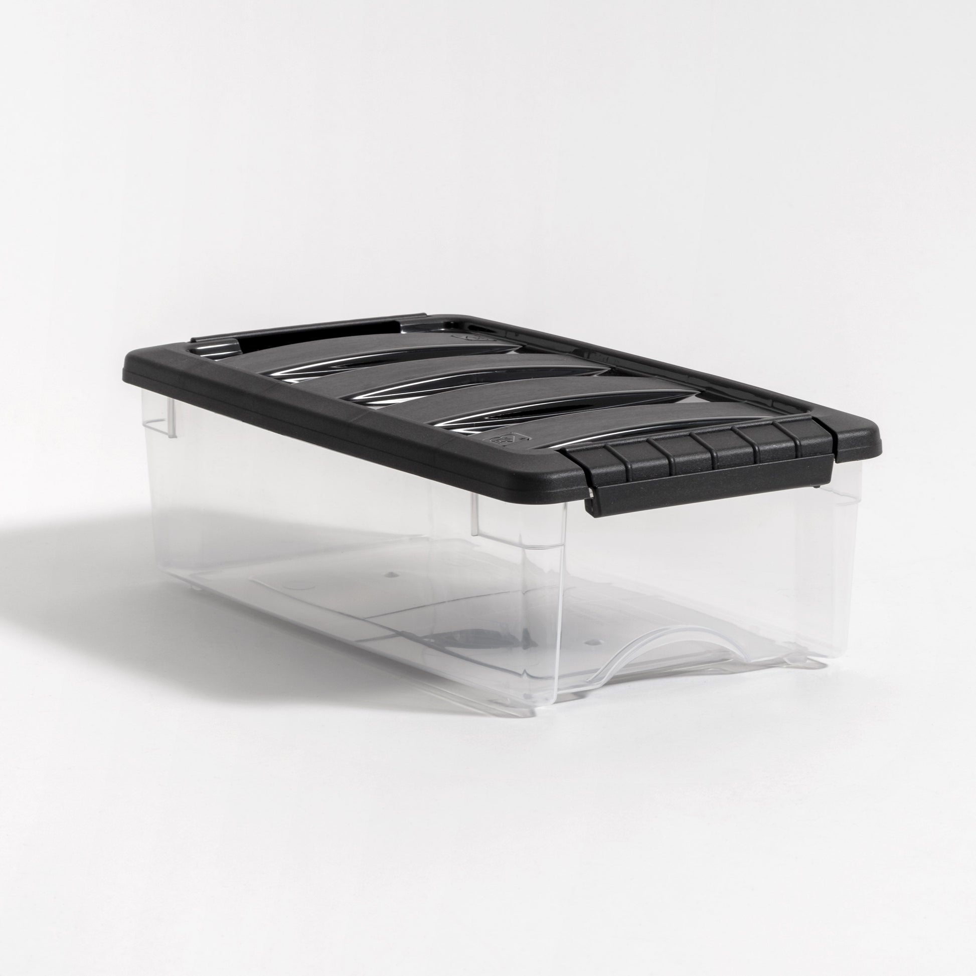 Plastic Storage Bins, Stackable Storage Container with Secure Latching Buckles and Black Lid, 5 Qt. - IRIS USA, Inc.