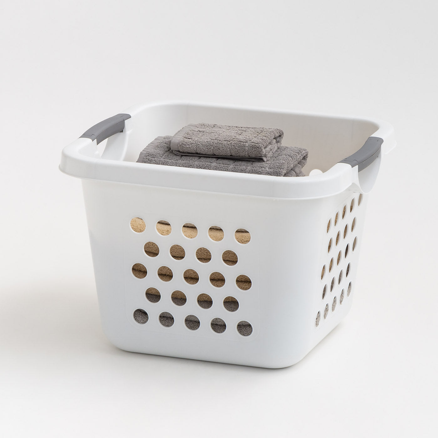 IRIS USA HLB-2 30L Compact Laundry Basket/Hamper, Plastic Storage Basket/Organizer with easy lift handles, 3 Pack - IRIS USA, Inc.