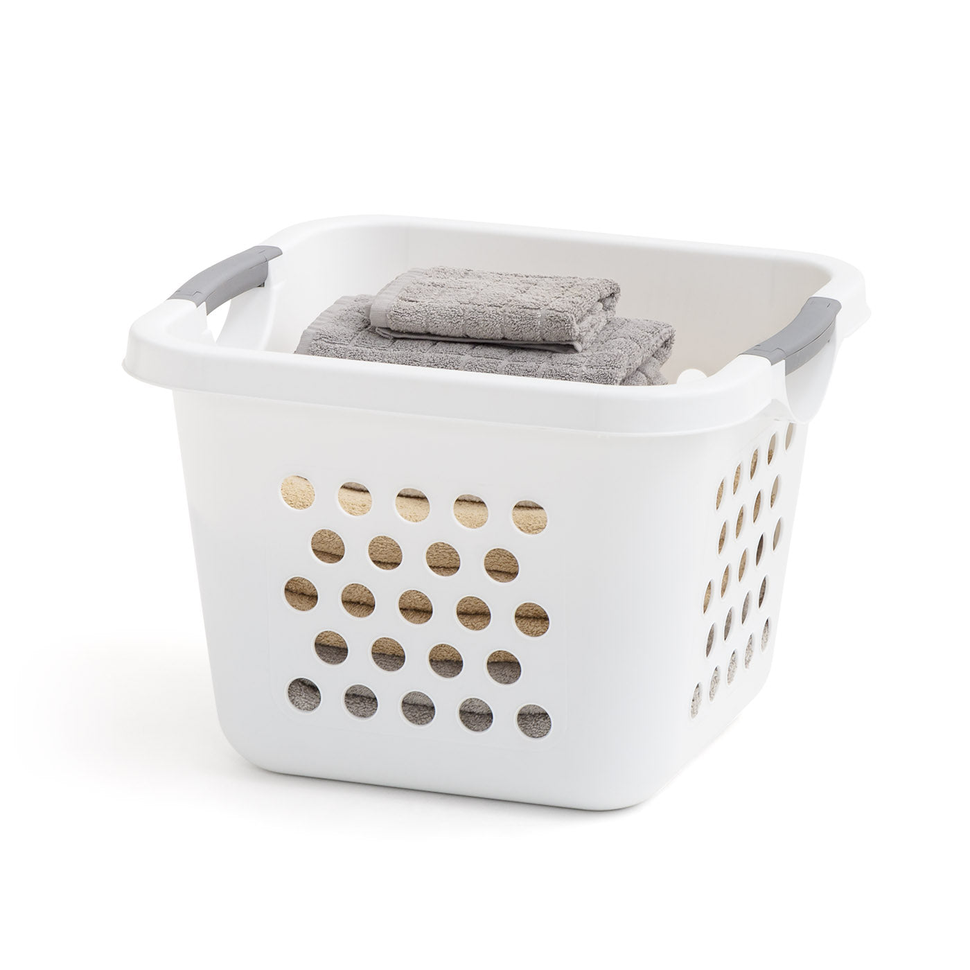 IRIS USA HLB-2 30L Compact Laundry Basket/Hamper, Plastic Storage Basket/Organizer with easy lift handles, 3 Pack - IRIS USA, Inc.