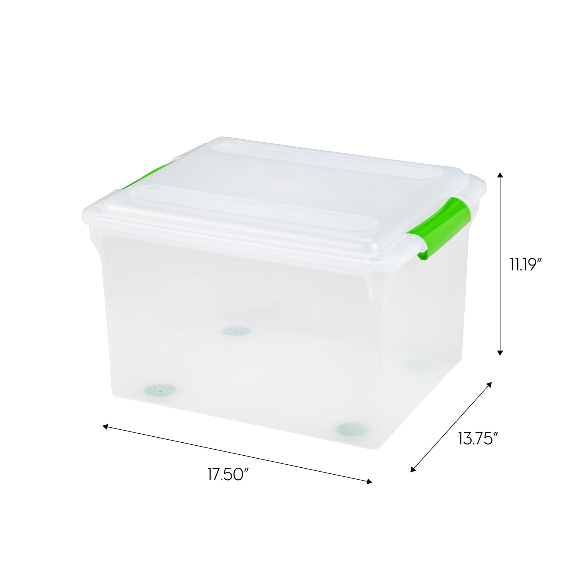 Store and Slide Letter and Legal Size File Box, 4 Pack, Clear - IRIS USA, Inc.