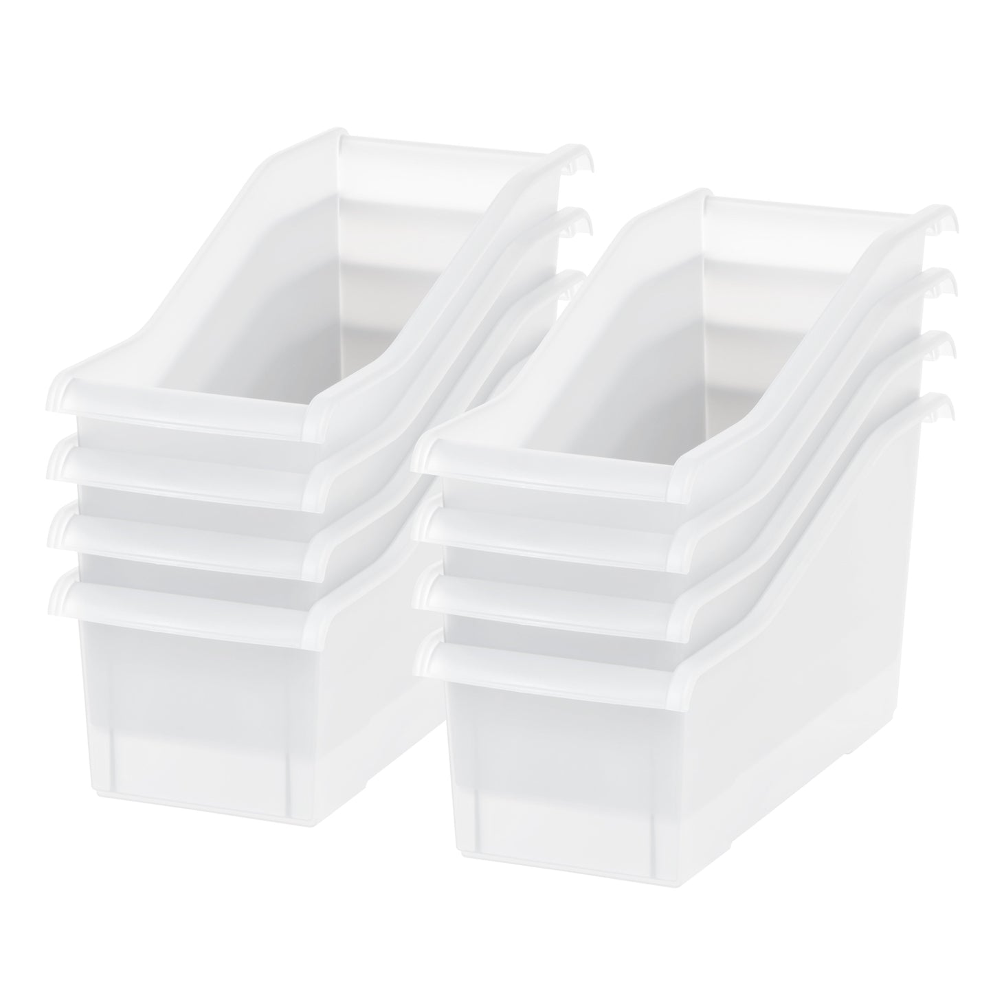 Connecting Book Bin, 8 Pack, Clear - IRIS USA, Inc.