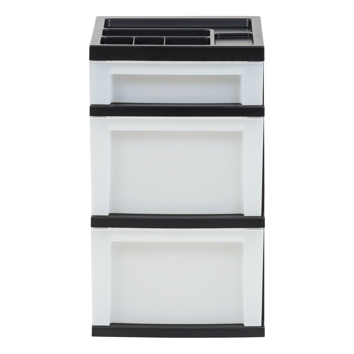 IRIS USA Plastic Storage, Organizer Drawer Cart, 3, Black/Pearl - IRIS USA, Inc.