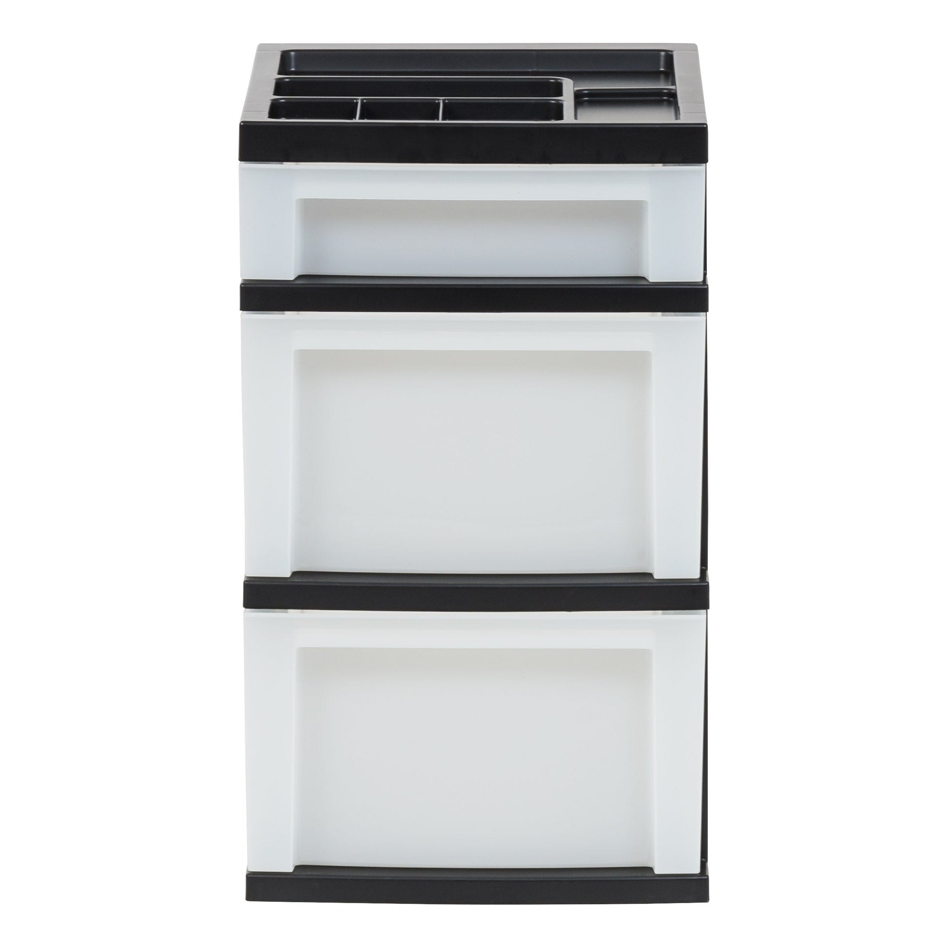 IRIS USA  Plastic Storage, Organizer Drawer Cart, 3, Black/Pearl - IRIS USA, Inc.