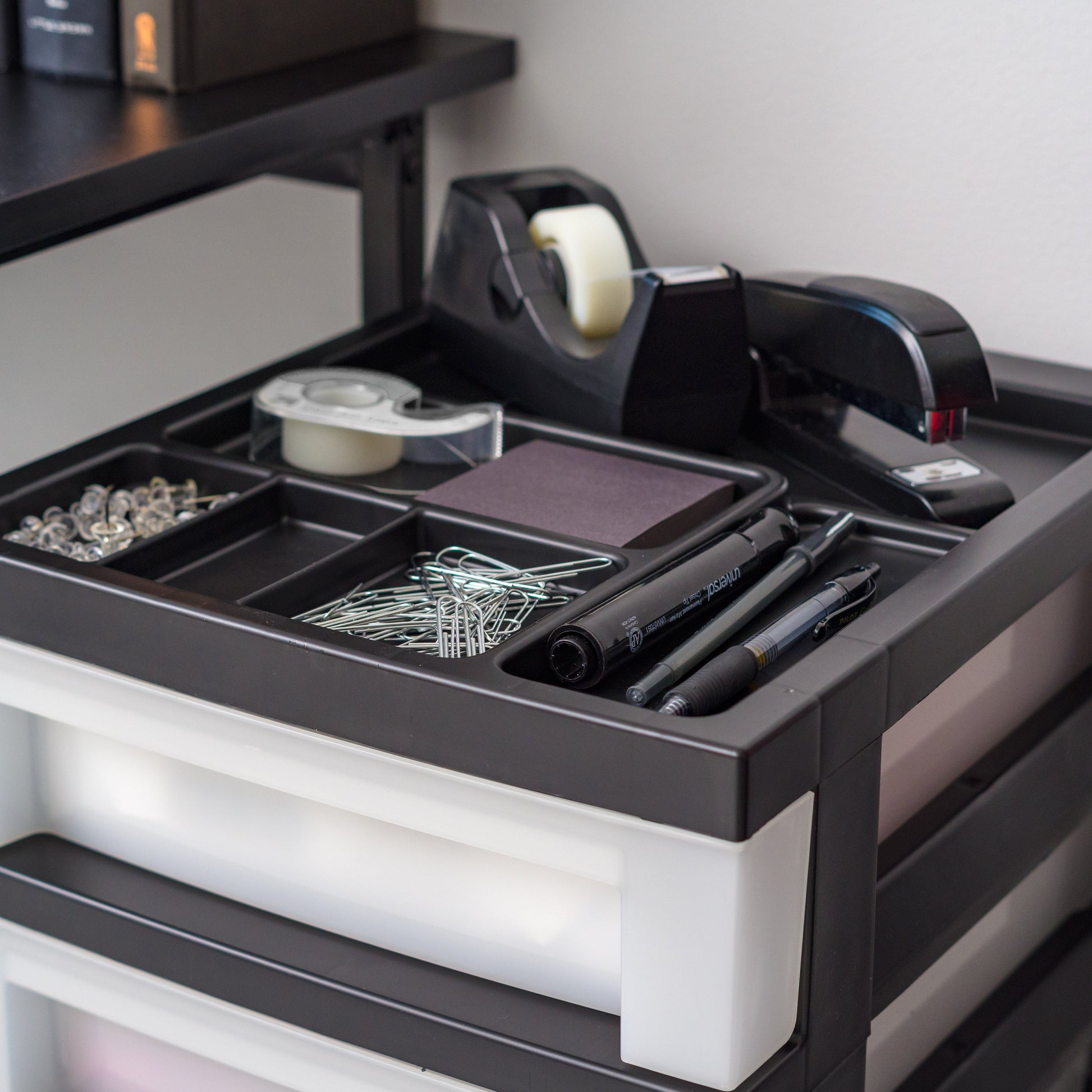 IRIS USA  Plastic Storage, Organizer Drawer Cart, 3, Black/Pearl - IRIS USA, Inc.