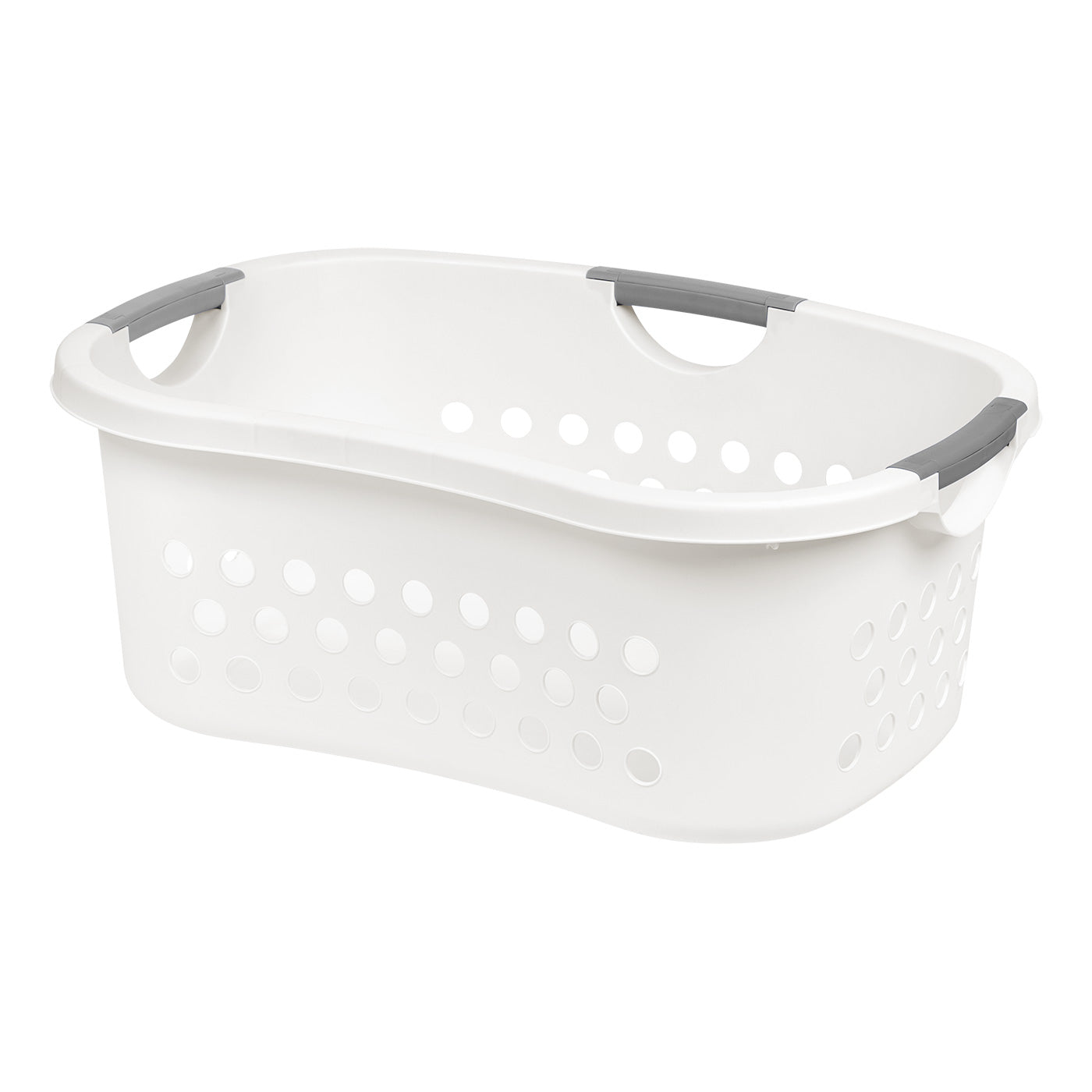 IRIS USA 48L Plastic Hip Hold Laundry Basket Hamper Organizer with Built-In Comfort Carry Handles, 1.3 Bushel, for Closet, Dorm, Laundry Room, Bedroom, Nestable, Ventilation Hole, Large, White - IRIS USA, Inc.