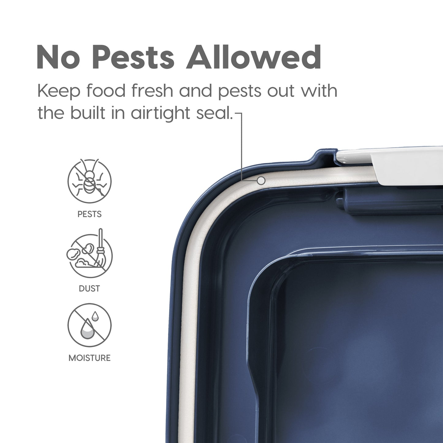 Airtight Pet Food Container, 60Qt Black Lid - IRIS USA, Inc.