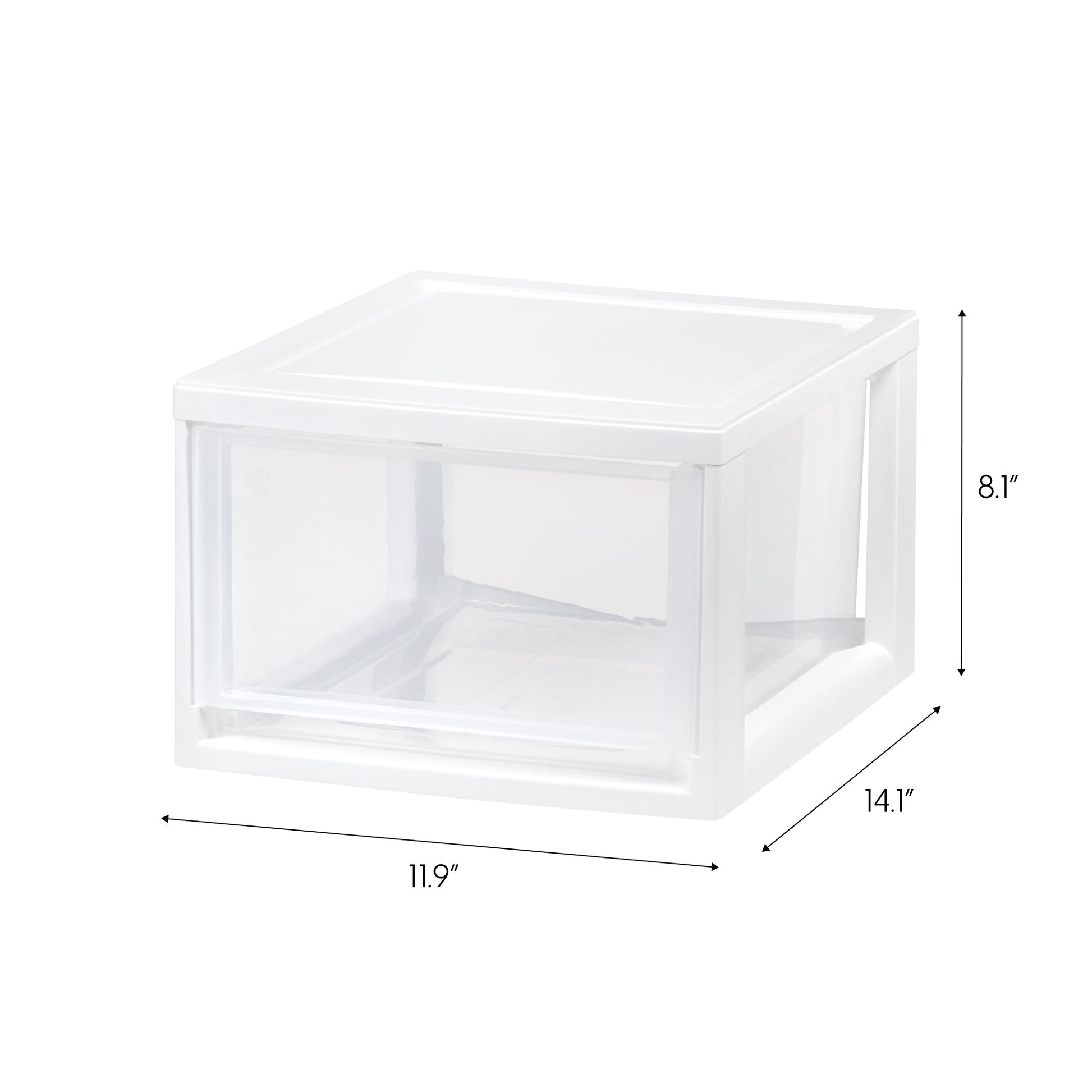 MSD-2 Compact Stackable Plastic Drawer, 14.5 Qt, White, 3 Pack - IRIS USA, Inc.
