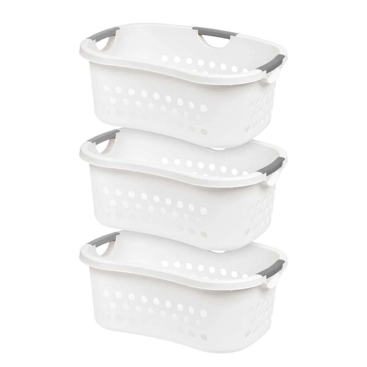 Comfort Carry Laundry Basket - 3 Pack - image 1#color_white