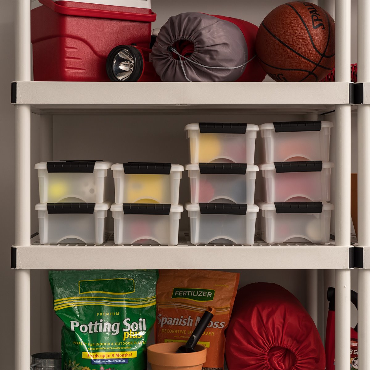 Stack & Pull™ Storage Box - 5 QT, 10 Pack, Pearl - IRIS USA, Inc.