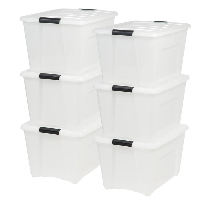 53 Quart Stack & Pull Box, 6 Pack, Pearl - IRIS USA, Inc.