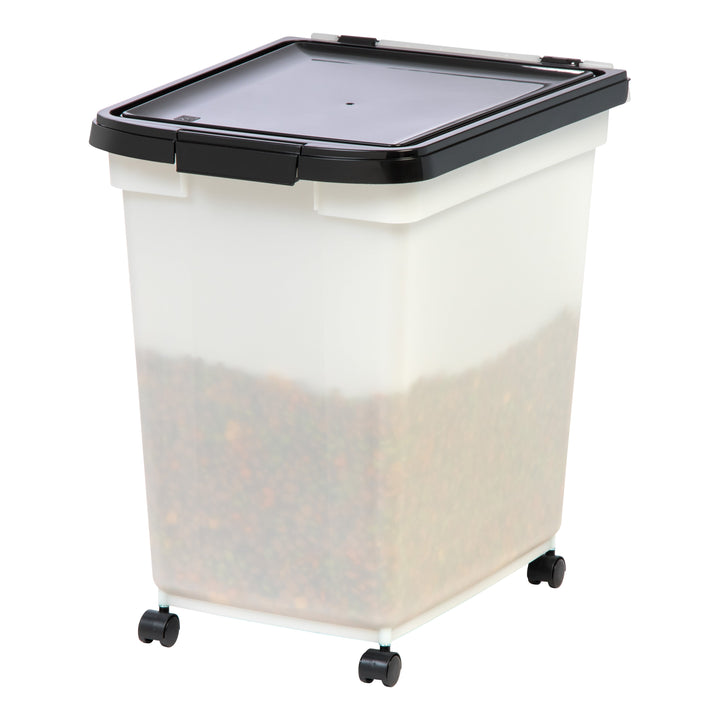 65 Quart Airtight Pet Food Container, Black/Pearl - IRIS USA, Inc.