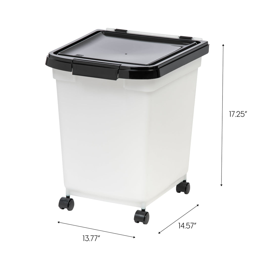 32.5 Quart Airtight Pet Food Container, Black/Pearl - IRIS USA, Inc.