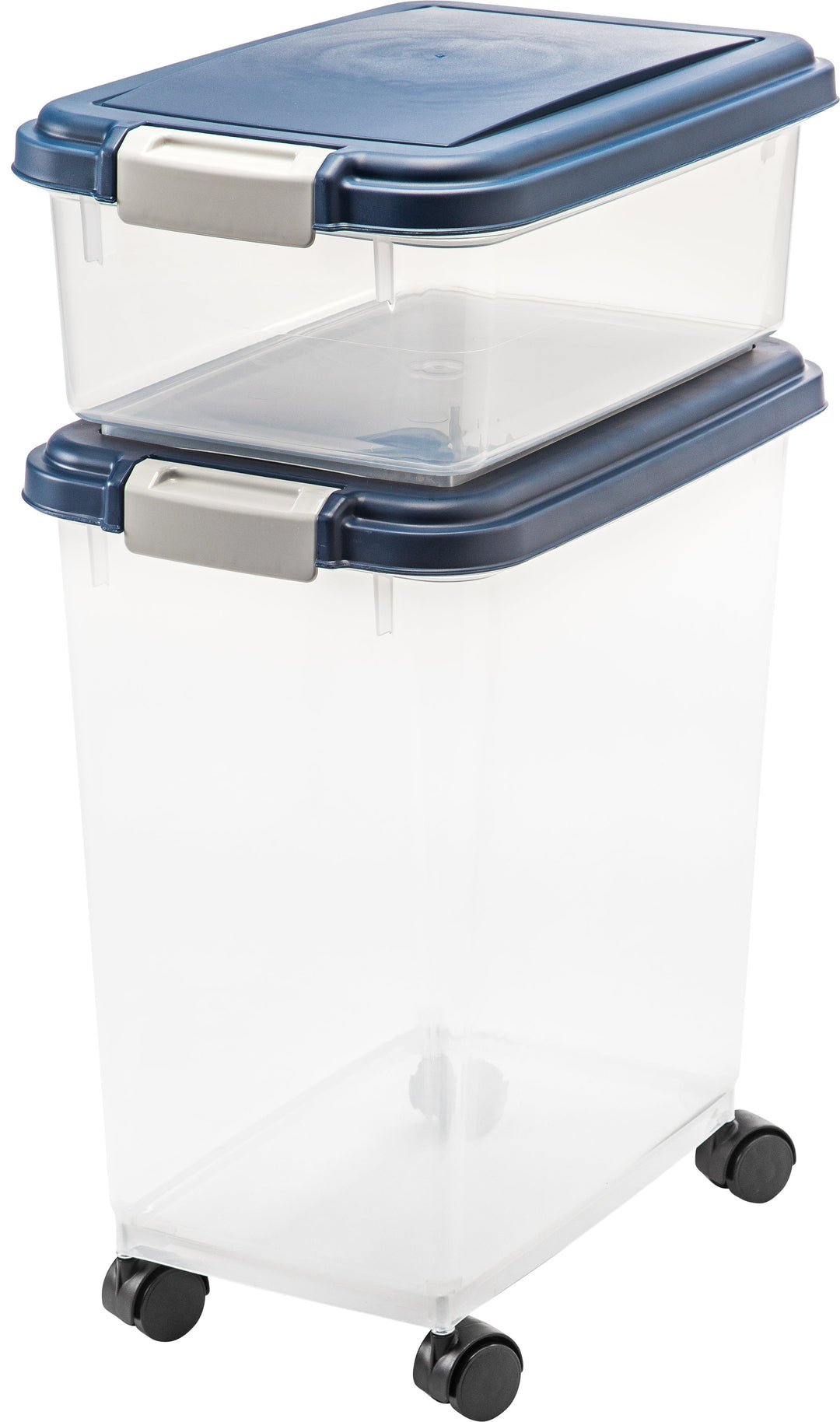 Airtight Pet Food / Treat Storage Container Combo, Blue - IRIS USA, Inc.