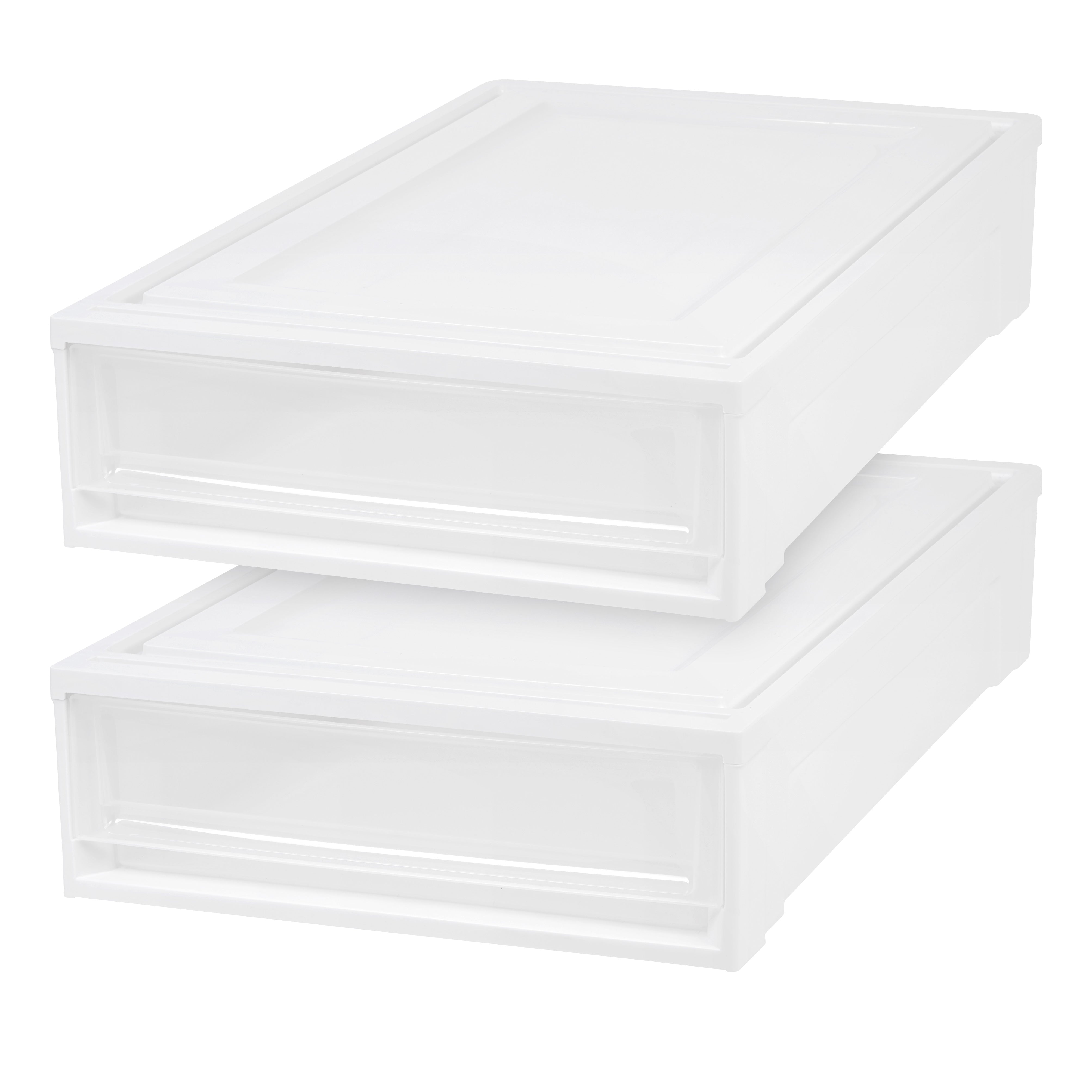 2021 edition IRIS USA, BC-UB Underbed Storage, Stacking drawer, White ...