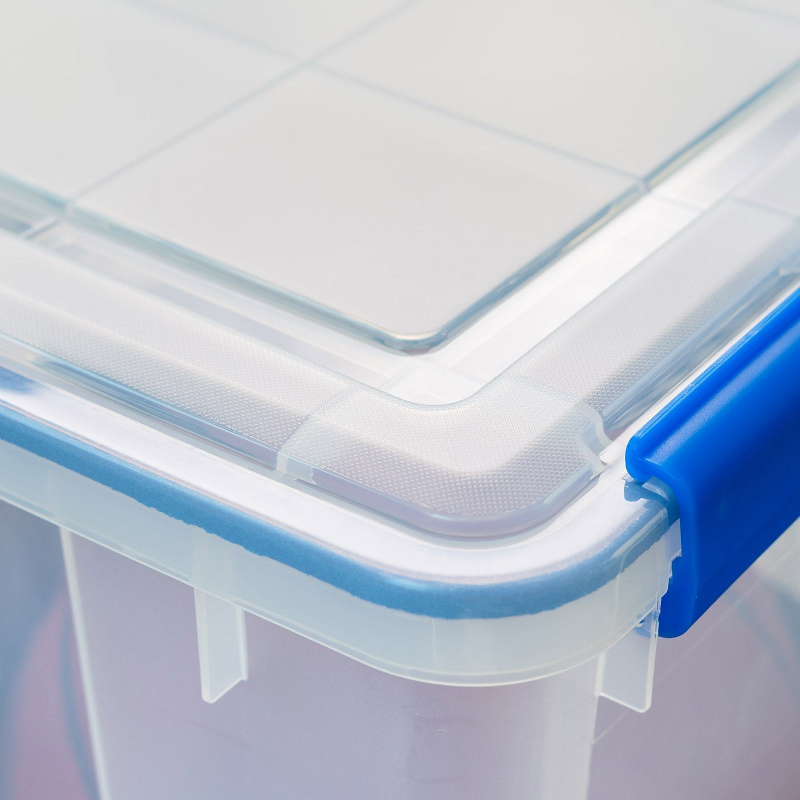 IRIS USA 74 Quart WEATHERTIGHT Multi-Purpose Storage Box, Clear with Blue Buckles, 3 Pack - IRIS USA, Inc.