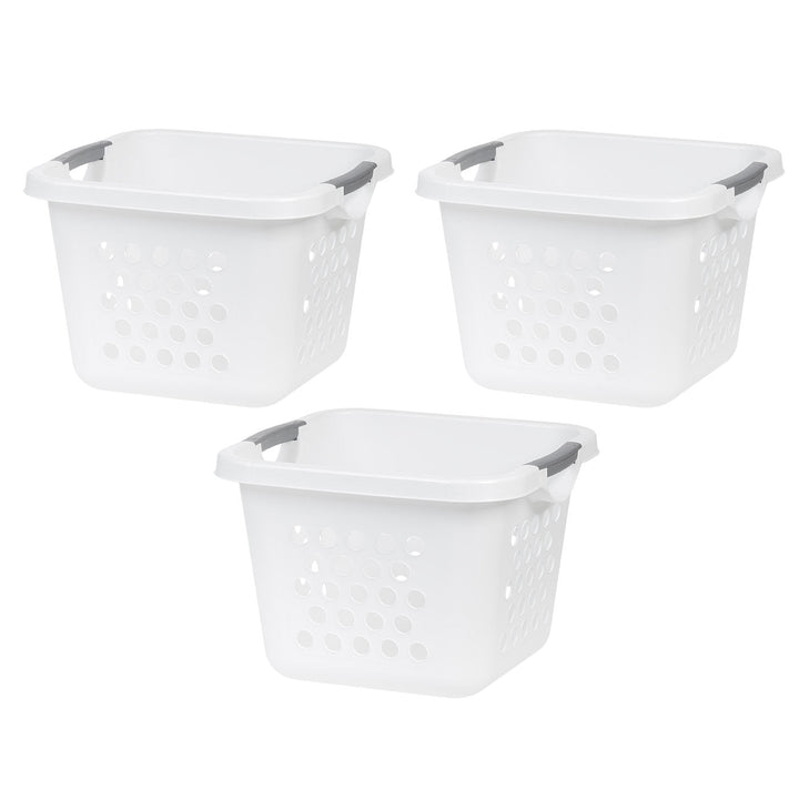 IRIS USA HLB-2 30L Compact Laundry Basket/Hamper, Plastic Storage Basket/Organizer with easy lift handles,  3 Pack - IRIS USA, Inc.