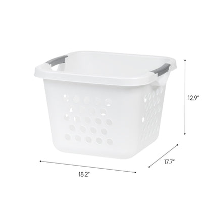 IRIS USA HLB-2 30L Compact Laundry Basket/Hamper, Plastic Storage Basket/Organizer with easy lift handles,  3 Pack - IRIS USA, Inc.