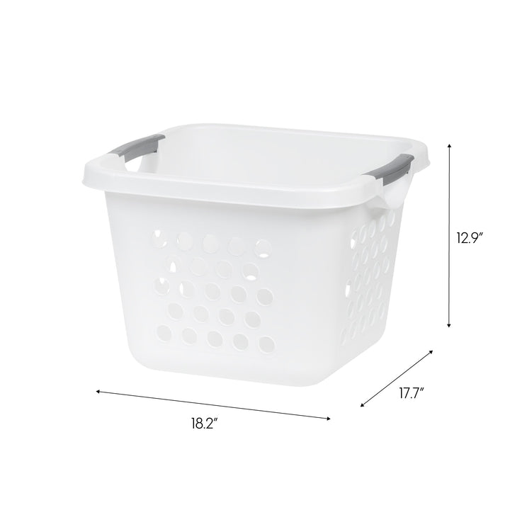 IRIS USA HLB-2 30L Compact Laundry Basket/Hamper, Plastic Storage Basket/Organizer with easy lift handles,  3 Pack - IRIS USA, Inc.