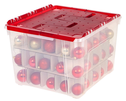 Holiday Ornament Wing-Lid Storage Box - 2 Pack - IRIS USA, Inc.