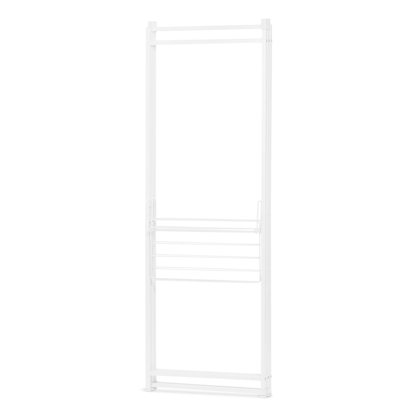 IRIS USA Clothes Rack, Collapsible Clothing Rack, Foldable Clothes Drying Rack, Garment Rack with Shelves, White Clothing Rack with 5 Panels - IRIS USA, Inc.