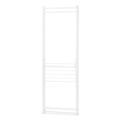 IRIS USA Clothes Rack, Collapsible Clothing Rack, Foldable Clothes Drying Rack, Garment Rack with Shelves, White Clothing Rack with 5 Panels - IRIS USA, Inc.