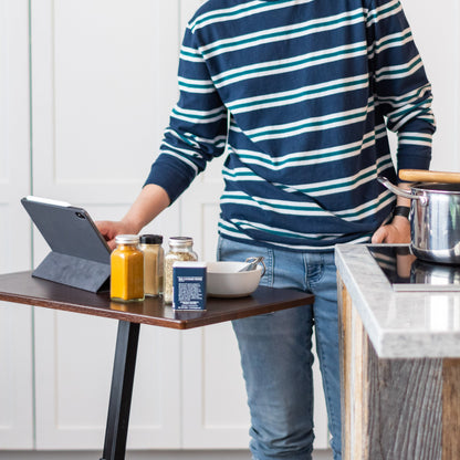 Laptop Cart Adjustable Height Table - Brown - IRIS USA, Inc.