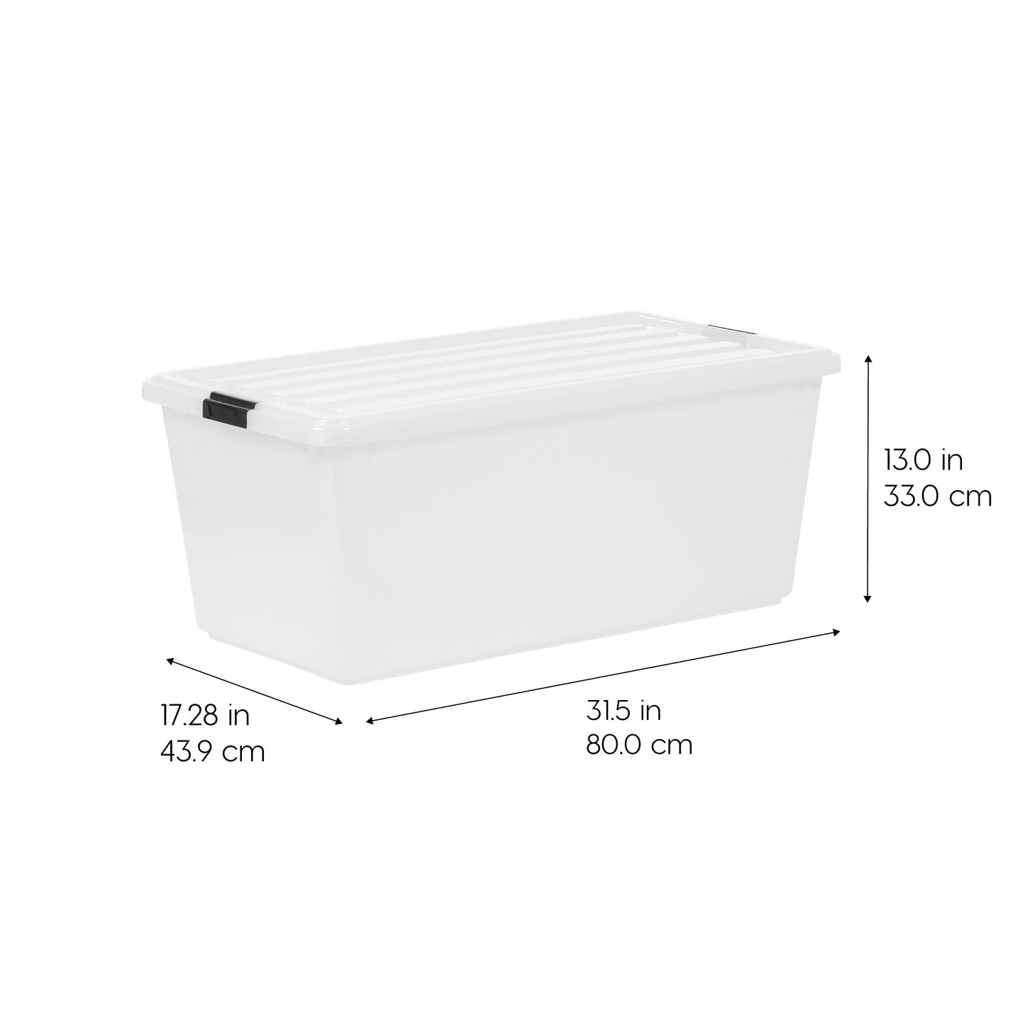 Stackable Buckle Down Storage Box - 91 QT 4 Pack - IRIS USA, Inc.