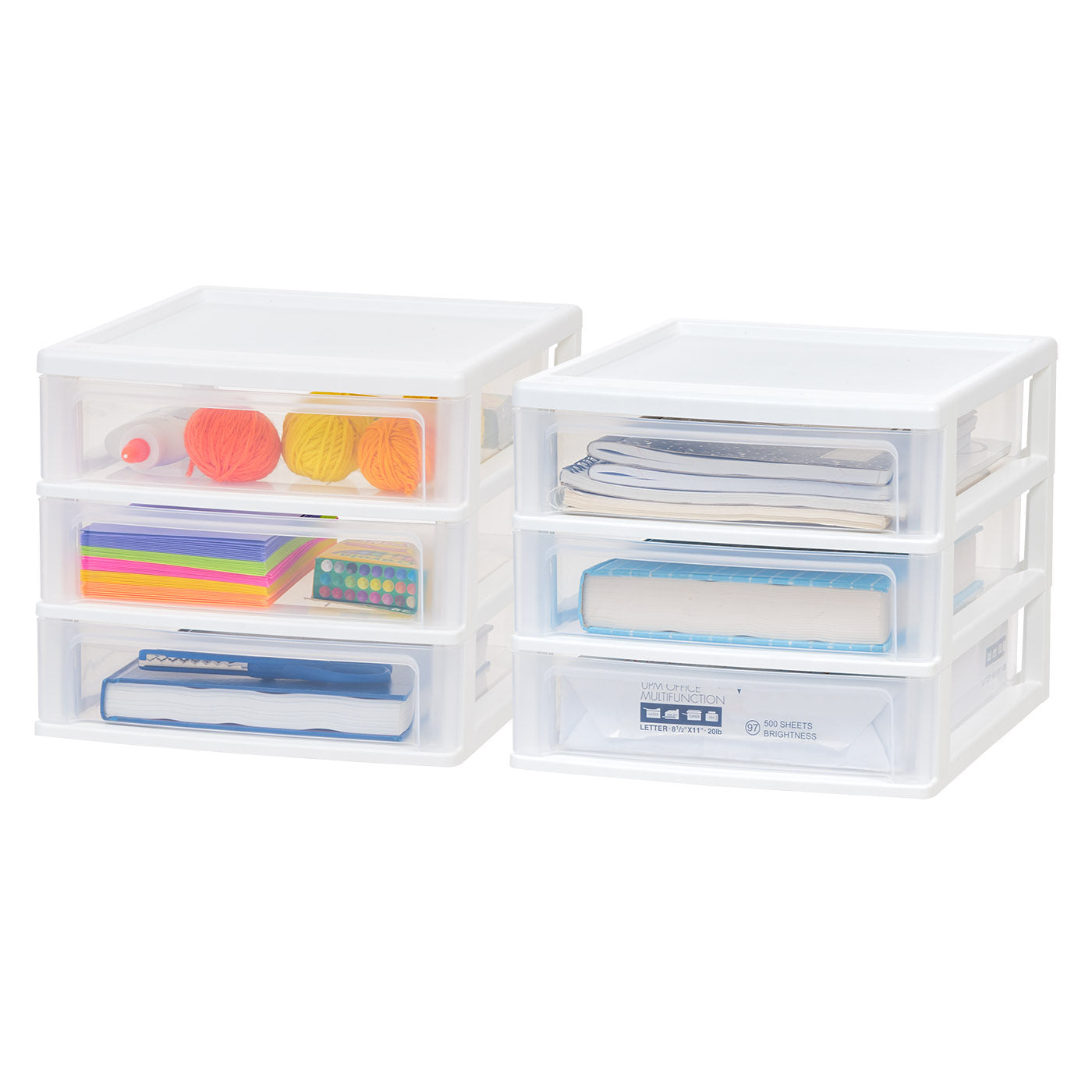 Compact Desktop Organizer - 3 Drawer 2 Pack - IRIS USA, Inc.