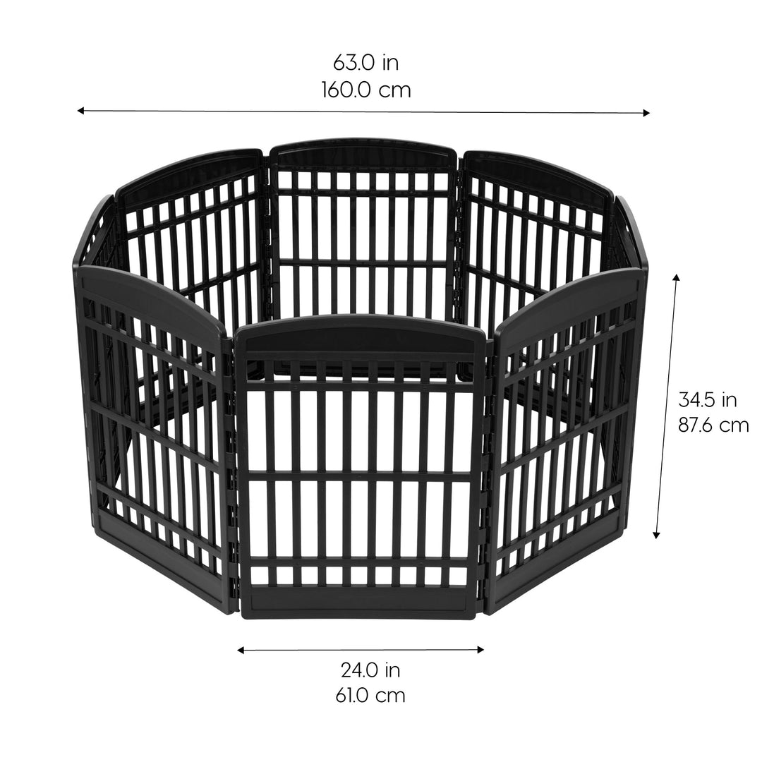 34" Exercise 8-Panel Pet Playpen without door - IRIS USA, Inc.