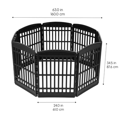 34" Exercise 8-Panel Pet Playpen without door - IRIS USA, Inc.