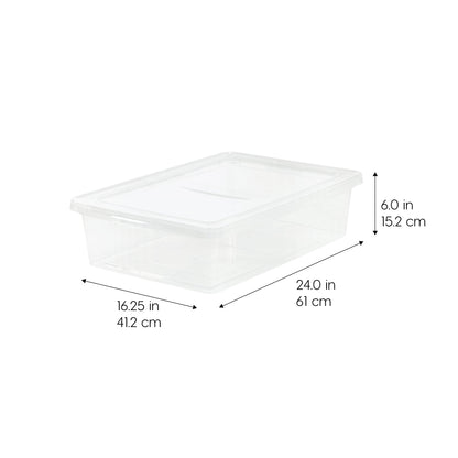 Clear Storage Box - 28 QT, 10 Pack - IRIS USA, Inc.