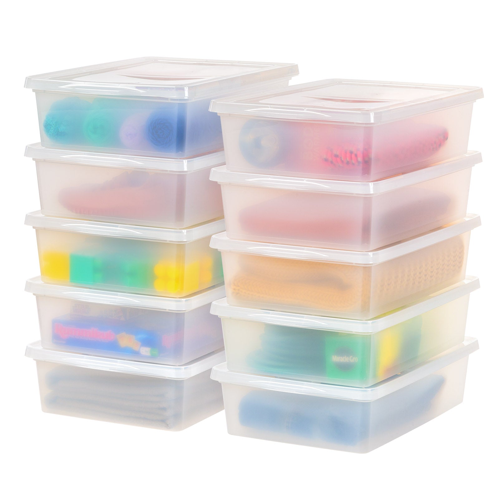 Clear Storage Box - 28 QT, 10 Pack - IRIS USA, Inc.