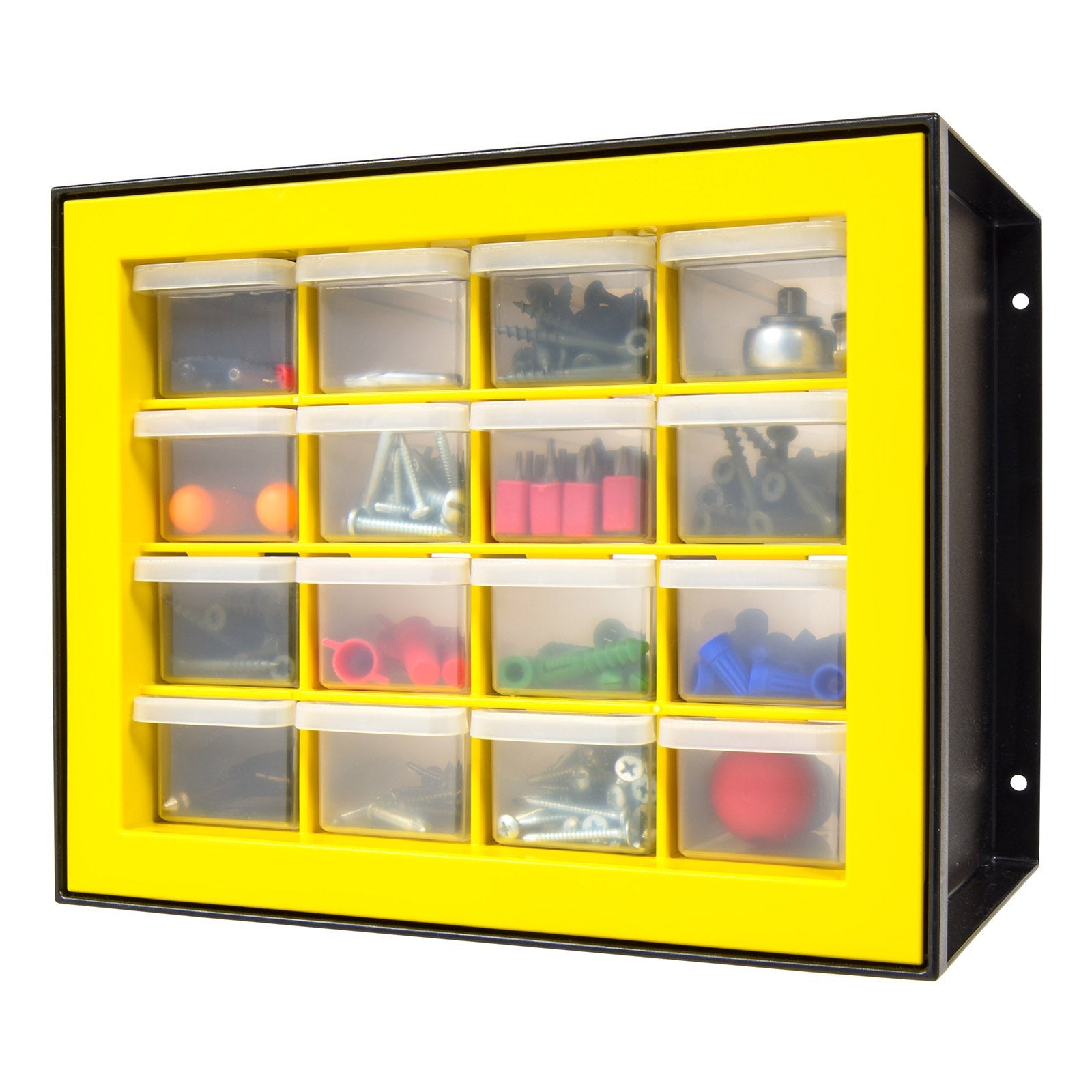 IRIS USA, 16 Drawer Parts Cabinet, Black/Yellow - IRIS USA, Inc.