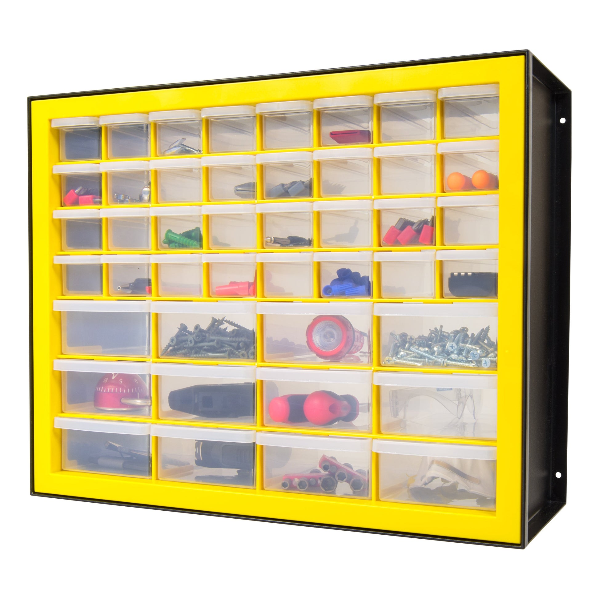 IRIS USA, 44 Drawer Parts Cabinet, Black/Yellow - IRIS USA, Inc.