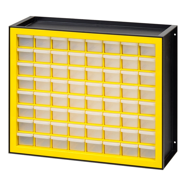 IRIS USA, 64 Drawer Parts Cabinet, Black/Yellow - IRIS USA, Inc.