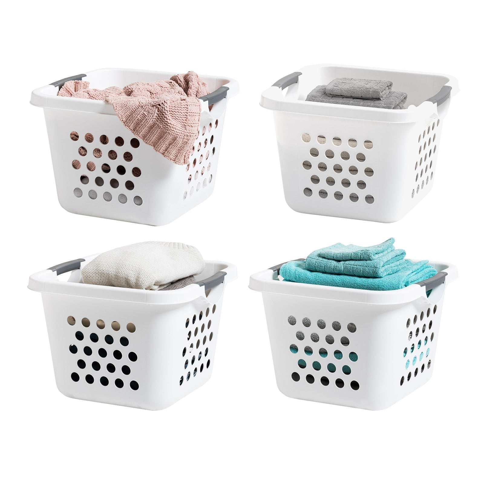 Compact Laundry Basket/Hamper 30L, 4 Pack - IRIS USA, Inc.