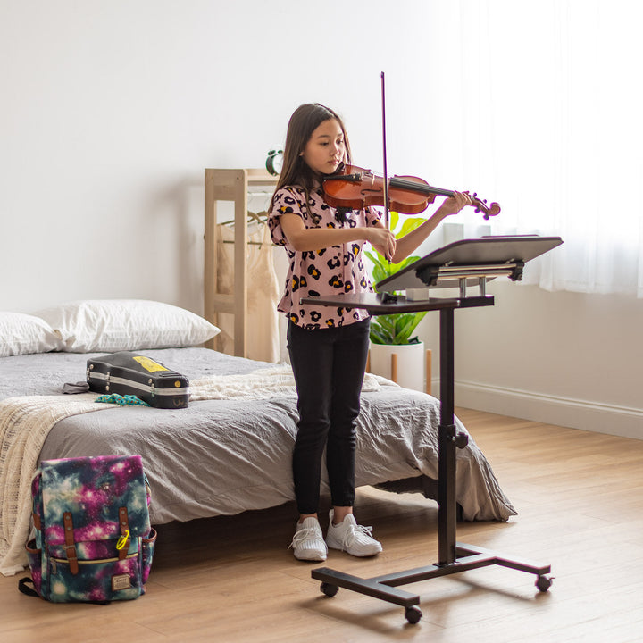 Laptop Cart Adjustable with Side - Brown - IRIS USA, Inc.