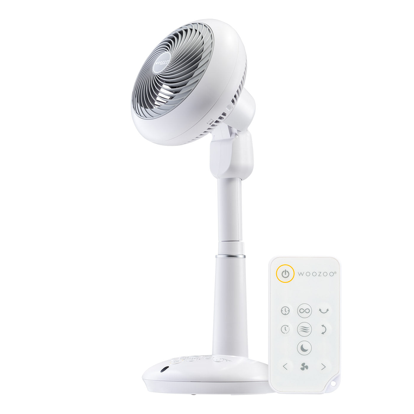 WOOZOO® 360 Standing Fan - 360° Oscillation, Quiet DC motor, Remote