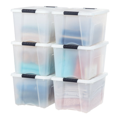 Stack & Pull™ Storage Box - 40 QT 6 Pack - IRIS USA, Inc.