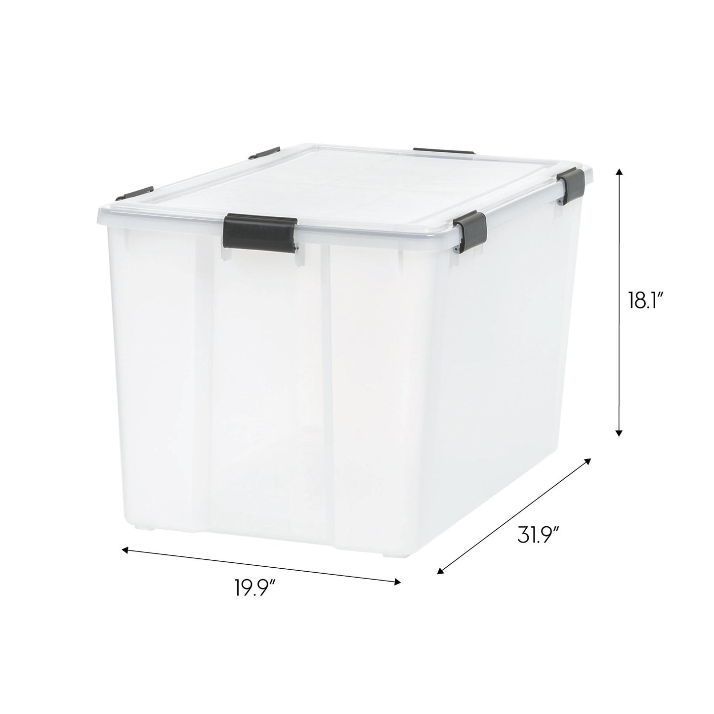 WeatherPro™ XL 156 Qt Storage Box - Clear - IRIS USA, Inc.