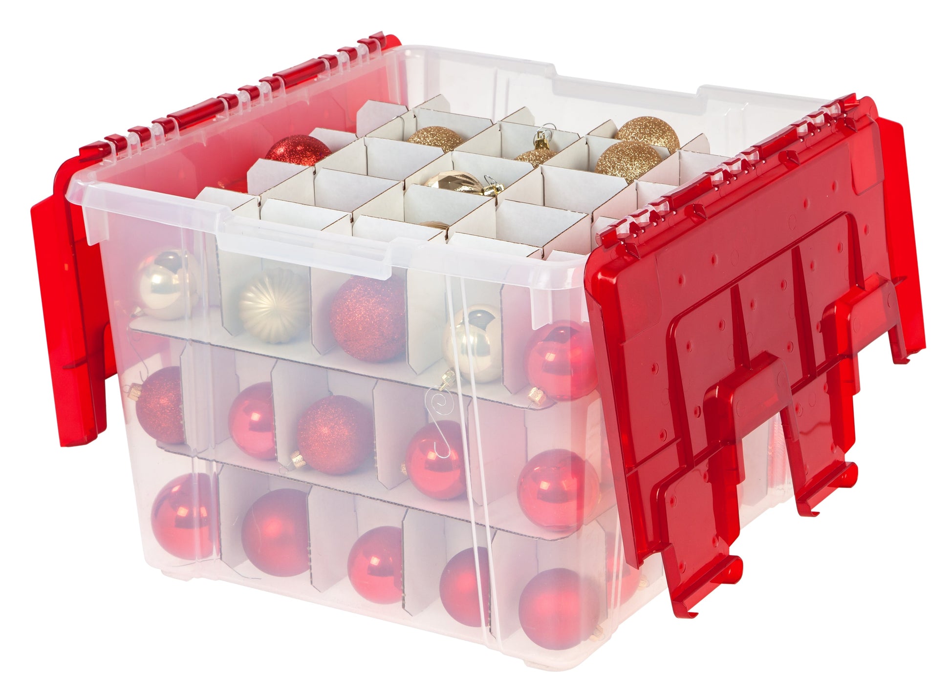 Holiday Ornament Wing-Lid Storage Box - 2 Pack - IRIS USA, Inc.