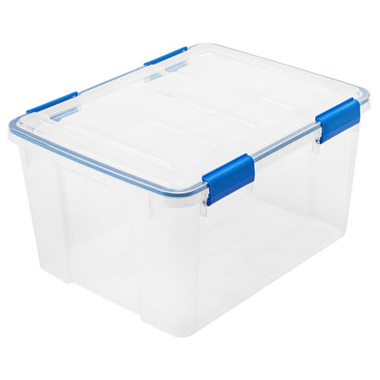 WEATHERTIGHT Multi-Purpose Storage Box, 44 Quart, Clear, 2 Pack - IRIS USA, Inc.