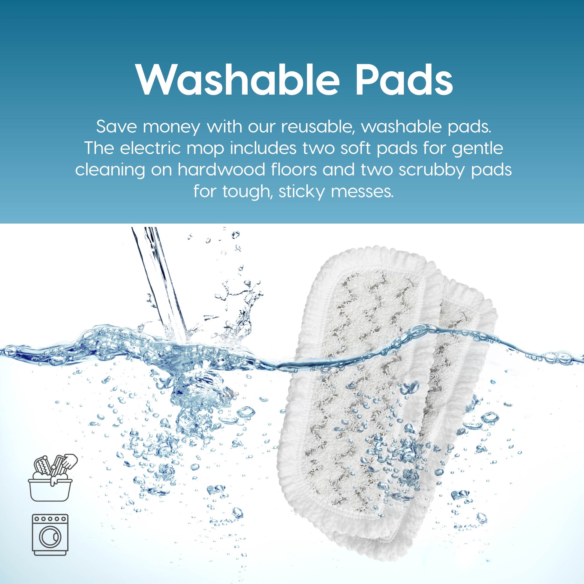 Electric Mop Cordless Vibrating with Water Spray with 8 Cleaning Pads - IRIS USA, Inc.