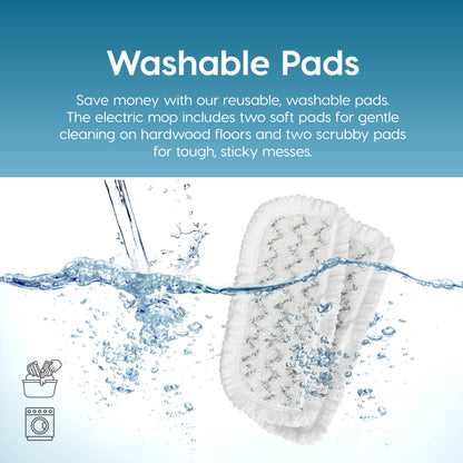 Electric Mop Cordless Vibrating with Water Spray with 8 Cleaning Pads - IRIS USA, Inc.