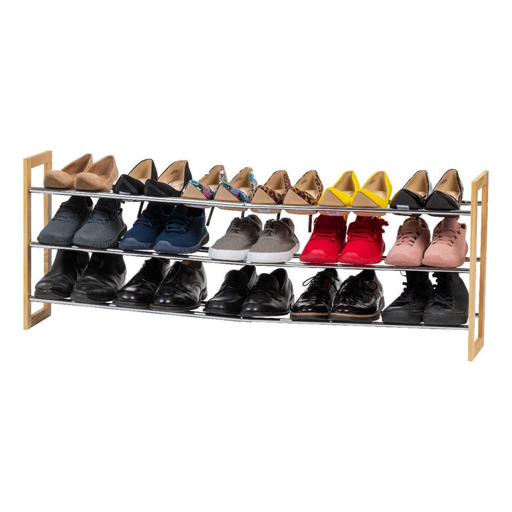 Extendable Shoerack - 3 Tier  - image 1#color_natural